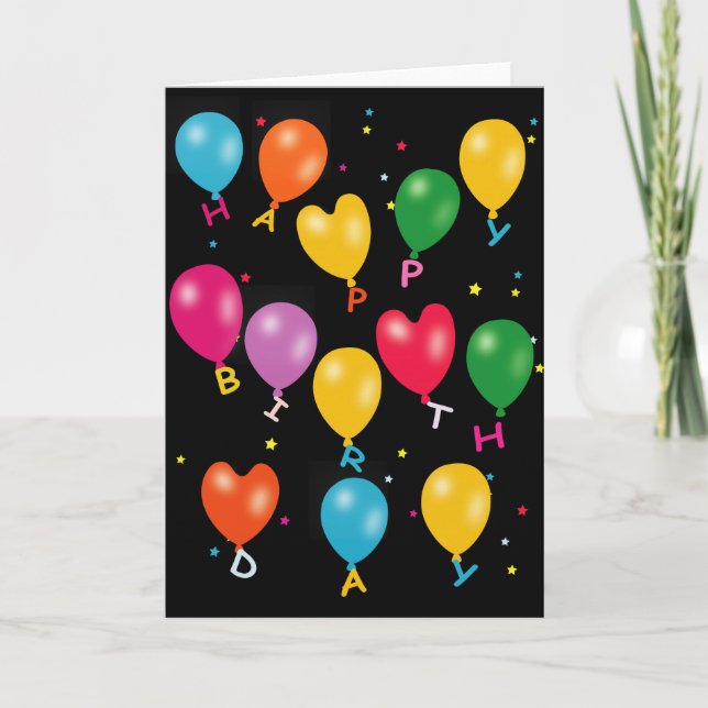 Carte de voeux de joyeux anniversaire (Devant)