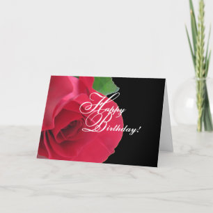 Carte de voeux de joyeux anniversaire de rose