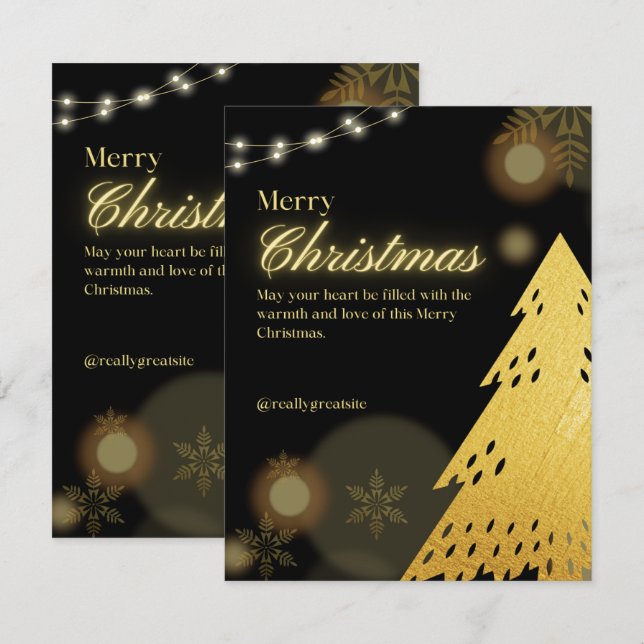 Carte de vœux de Joyeux Noël remplie d'amour (Devant / Derrière)