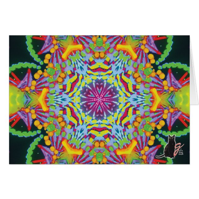 Carte de voeux de kaléidoscope de la Tasmanie (Devant horizontal)