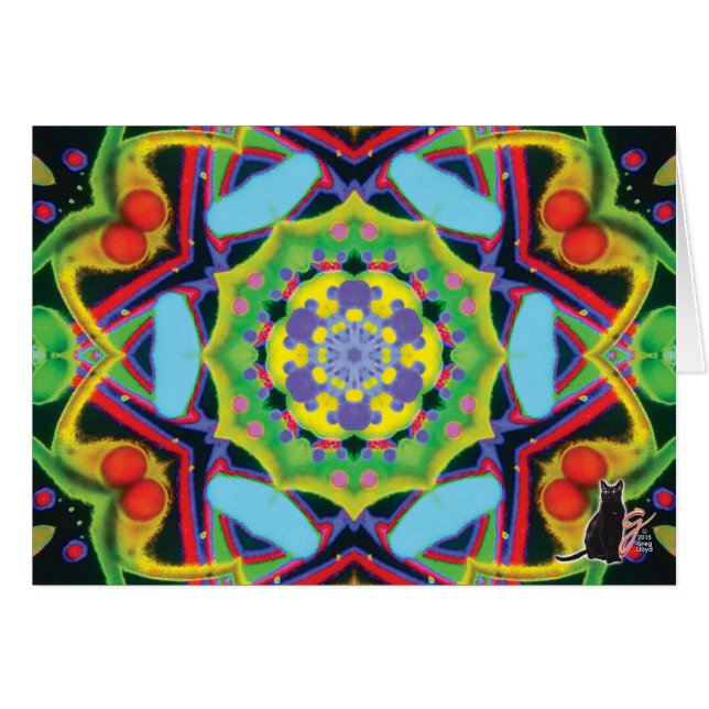 Carte de voeux de kaléidoscope de malchance (Devant horizontal)