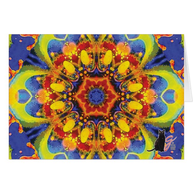 Carte de voeux de kaléidoscope de paradoxe (Devant horizontal)
