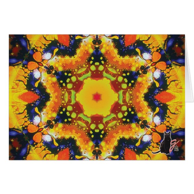 Carte de voeux de kaléidoscope d'Oracle (Devant horizontal)