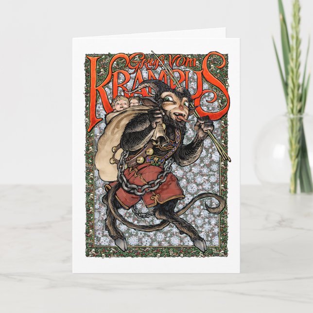 Carte de vœux de Krampus (Devant)