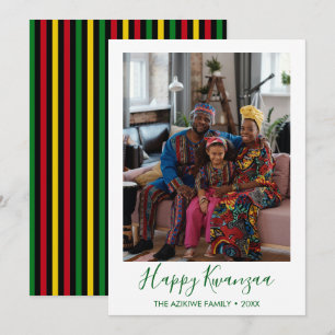 Carte de vœux de Kwanzaa avec photo