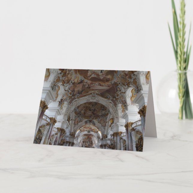 carte de voeux de la cathédrale baroque allemande (Devant)