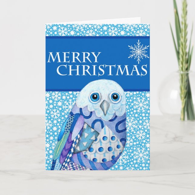 Carte de voeux de la Chouette de Noël (Devant)
