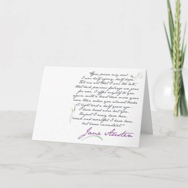 Carte de voeux de la citation #1 de la persuasion (Devant)