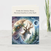 Carte de vœux de la déesse du solstice d'hiver et 