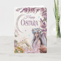 Carte de voeux de la déesse Ostara Pagan