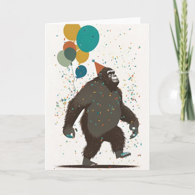 Carte de voeux de la fête de Gorilla (Devant)