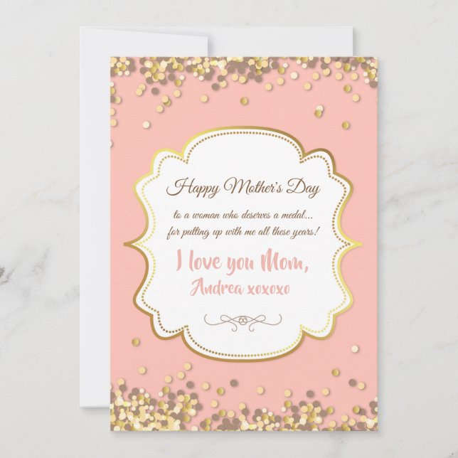 Carte de voeux de la Fête des Mères Confetti (Devant)
