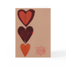 Carte de voeux de la fête des mères Orange Hearts