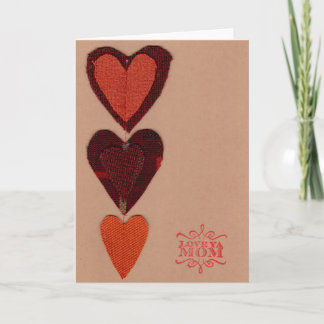 Carte de voeux de la fête des mères Orange Hearts