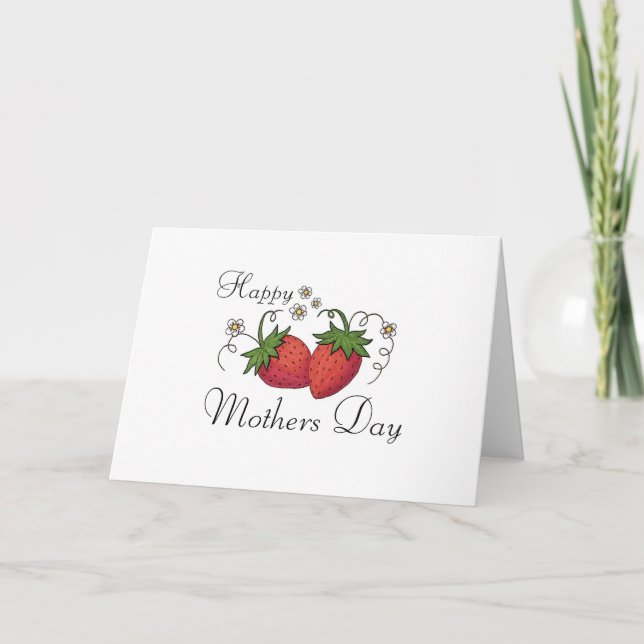 Carte de vœux de la fête des mères Strawberry (Devant)