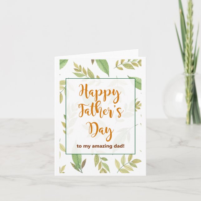 Carte de vœux de la fête des pères à mon père incr (Devant)