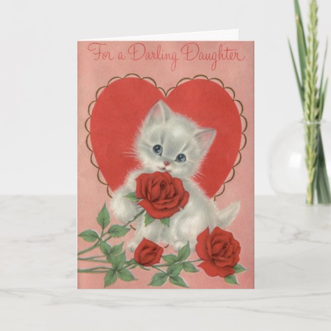 Carte de voeux de la fille chérie Valentine (Devant)