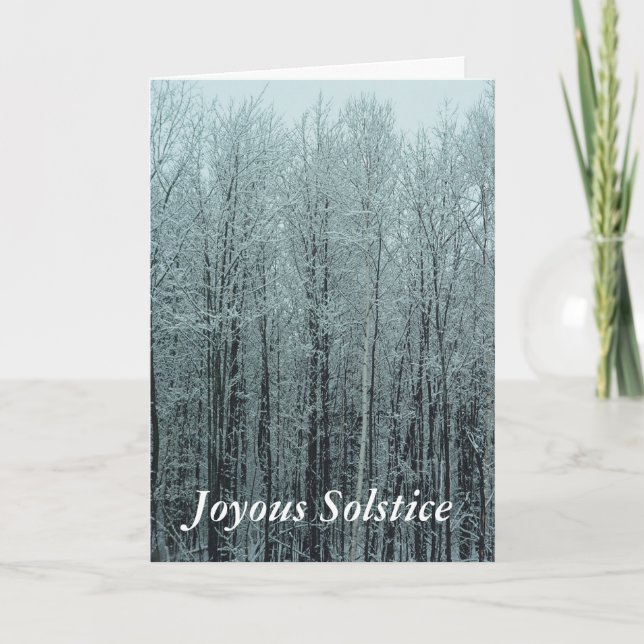 Carte de vœux de la forêt du solstice (Devant)