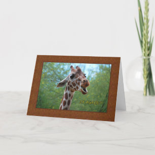 Carte de voeux de la girafe 29 d'anniversaire