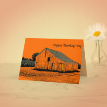 Carte de voeux de la grange de Thanksgiving
