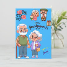 carte de voeux de la journée des grands-parents
