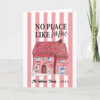 Carte de voeux de la maison en aquarelle à main - 