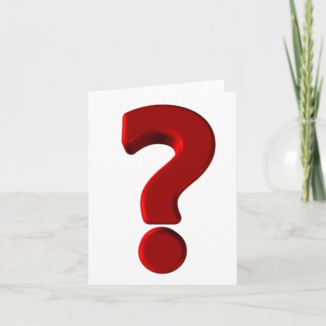 Carte de voeux de la marque de question (Devant)