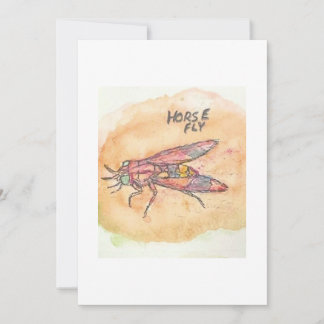 Carte de vœux de la mouche à cheval