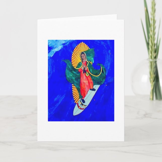 carte de voeux de la nonne surfing (Devant)