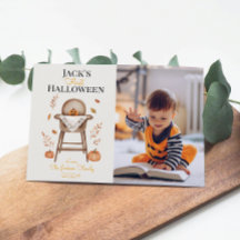 Carte de vœux de la première Halloween de bébé Cit