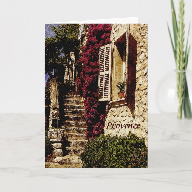 Carte de voeux de la Provence, St Paul de Vence (Devant)