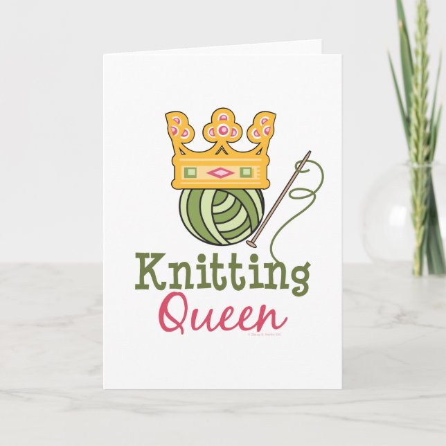 Carte de voeux de la Reine de tricot (Devant)
