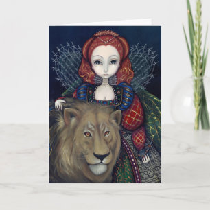 Carte de voeux de la "Reine Elizabeth et d'un