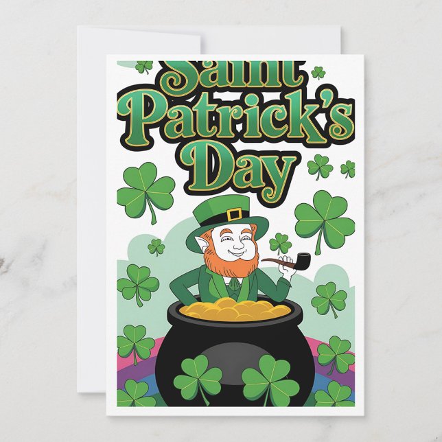 Carte de vœux de la Saint-Patrick (Saint Patrick's Day Holiday Card!)