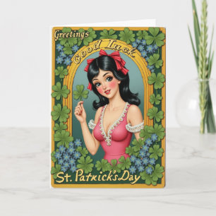 Carte de vœux de la Saint-Patrick Chanceuse