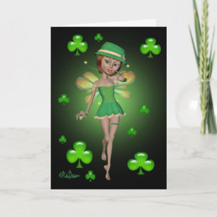 Carte de voeux de la Saint Patrick - Pixie irlanda