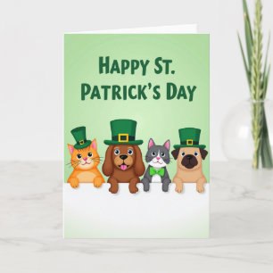 Carte de vœux de la Saint-Patrick pour les amis de