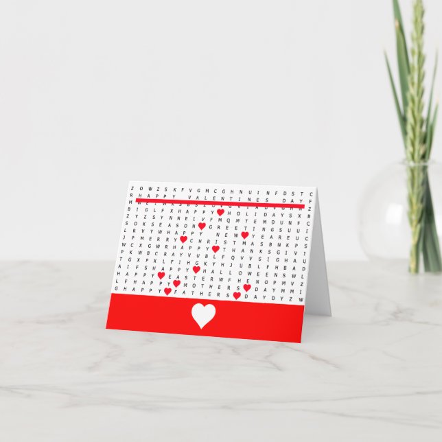 Carte de vœux de la Saint-Valentin avec jeu de mot (Devant)