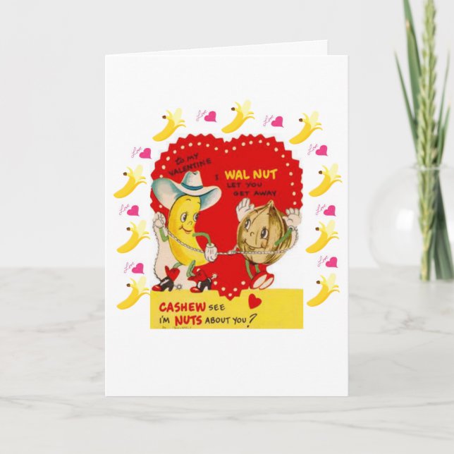 Carte de vœux de la Saint-Valentin Banane Cashew V (Devant)