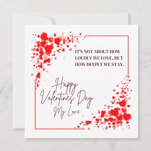 Carte de vœux de la Saint-Valentin Citation Restez