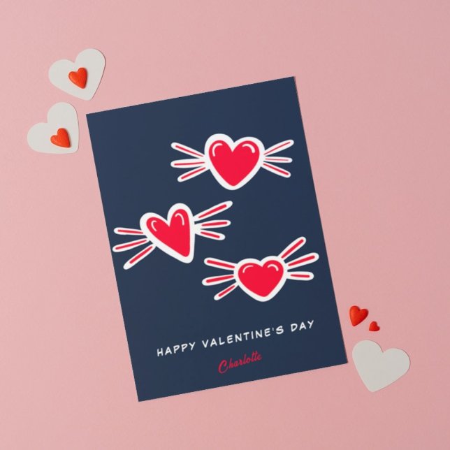 Carte de vœux de la Saint-Valentin Cœurs Rouges Mi (Créateur téléchargé)
