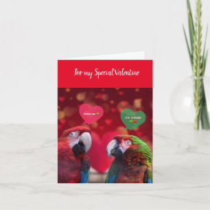 Carte de vœux de la Saint-Valentin de perroquets m