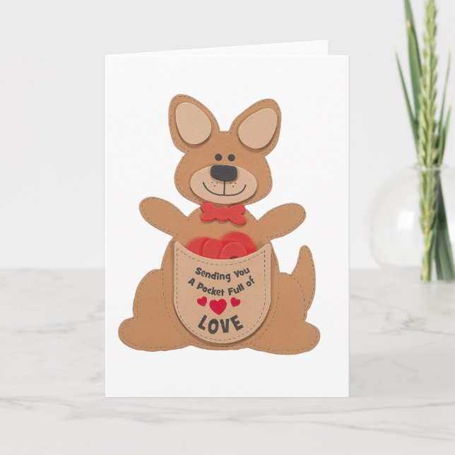 Carte de vœux de la Saint-Valentin Kangourous (Devant)