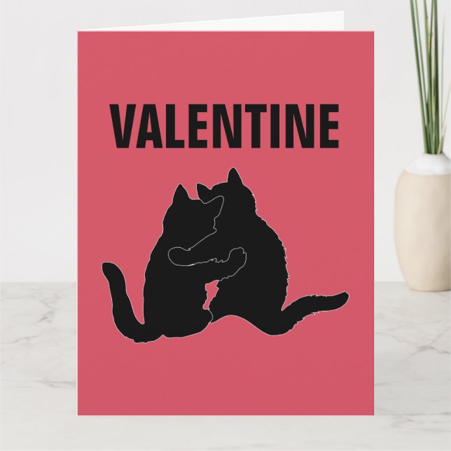 CARTE DE VOEUX DE LA SAINT-VALENTIN POUR CHAT, TOU (Devant)
