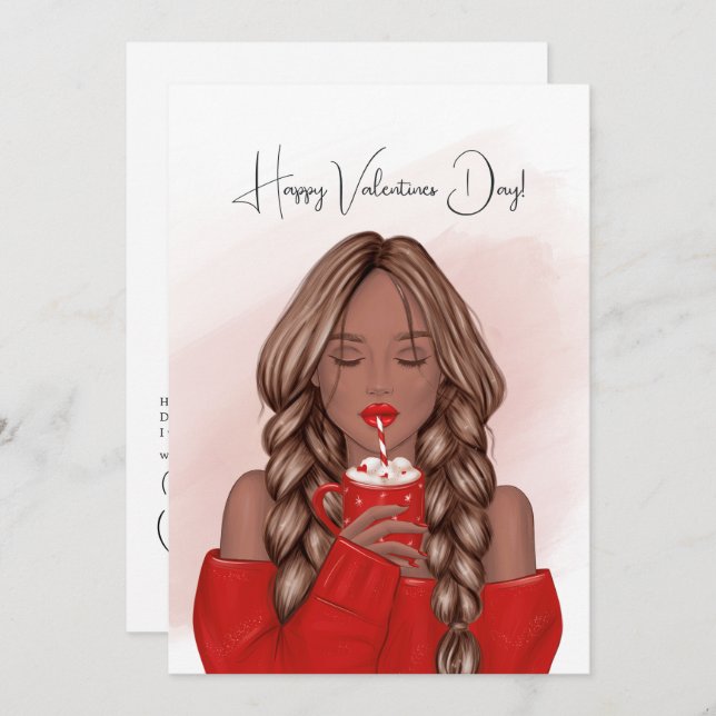 Carte de vœux de la Saint-Valentin pour un Chocola (Devant / Derrière)