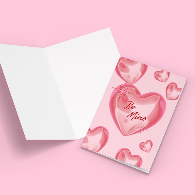 Carte de vœux de la Saint-Valentin Sois Mienne (Be Mine Heart Playing Card Greeting Card)