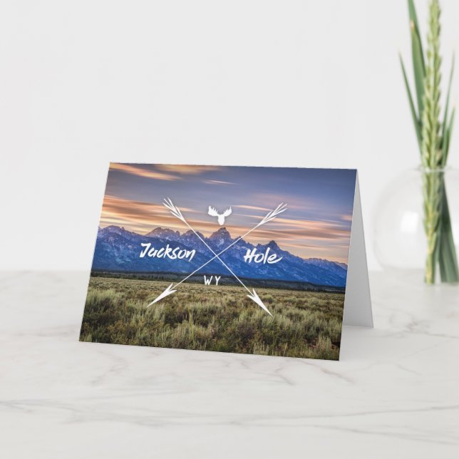 Carte de voeux de la série 02 de Jackson Hole (Devant)