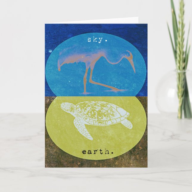 Carte de voeux de la terre et de ciel (Devant)