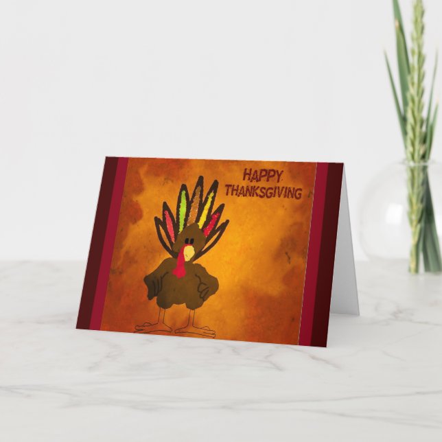Carte de voeux de la Turquie de thanksgiving (Devant)