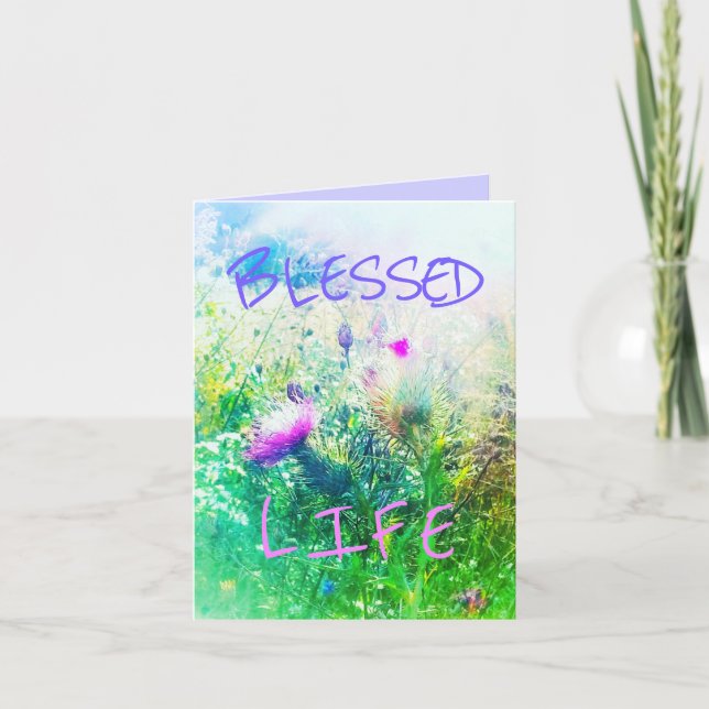 CARTE DE VOEUX De la VIE de 1BLESSED VERDE (Devant)